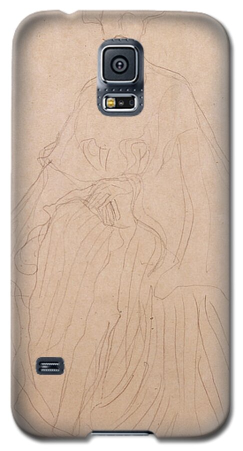 Gustav Klimt Galaxy S5 Case featuring the drawing Adele Bloch Bauer by Gustav Klimt