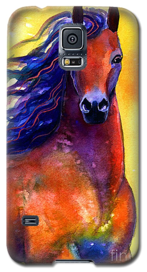 Horse Galaxy S5 Case featuring the painting Arabian horse 1 painting #1 by Svetlana Novikova