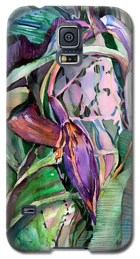 Banana Galaxy S5 Case featuring the painting Banana Pod #1 by Mindy Newman