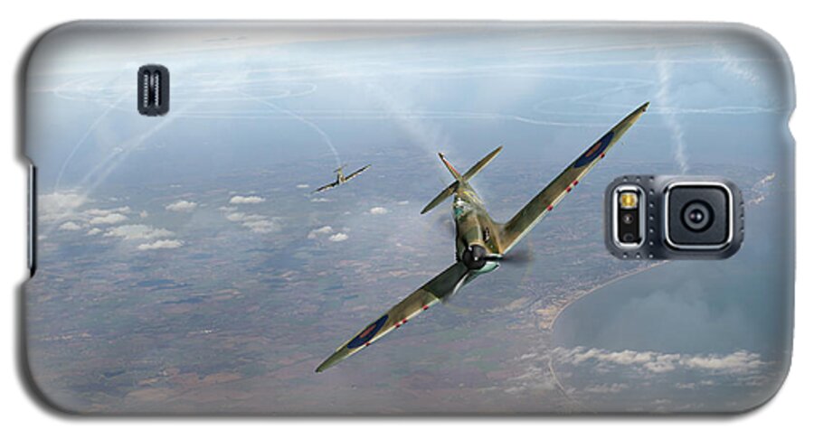 Battle Of Britain Galaxy S5 Case featuring the photograph Battle of Britain Spitfires over Kent #2 by Gary Eason