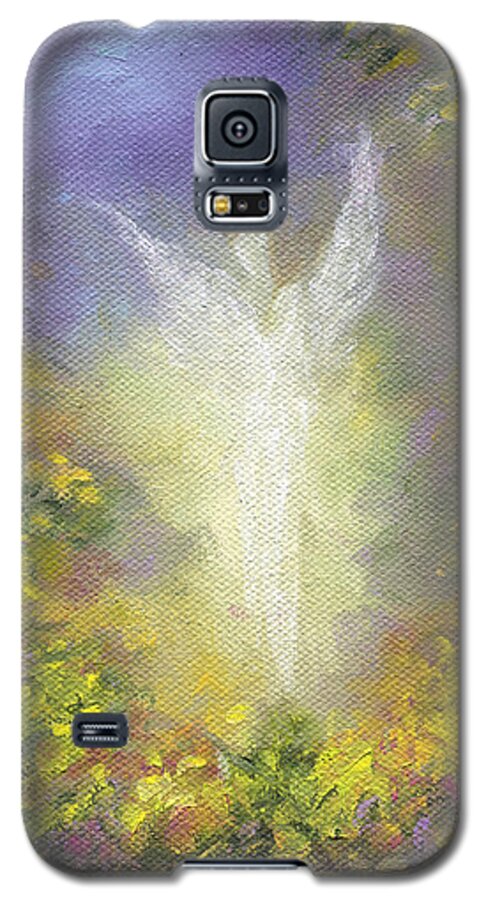 Angel Galaxy S5 Case featuring the painting Blessing Angel #1 by Marina Petro