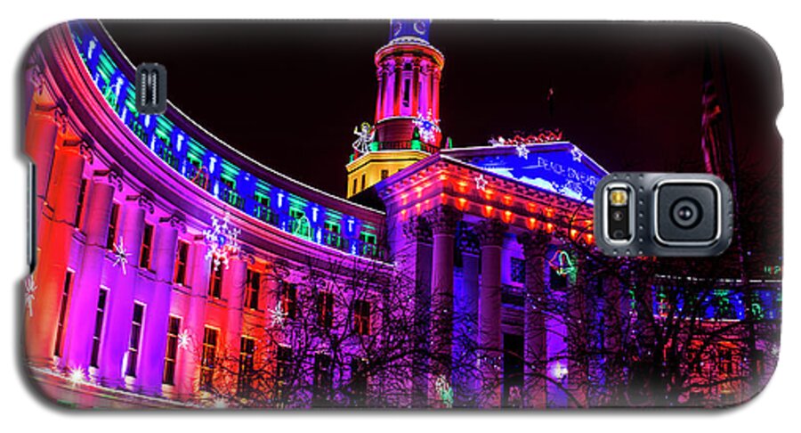 Christmas Galaxy S5 Case featuring the photograph Denver City and County Building Holiday Lights #1 by Teri Virbickis