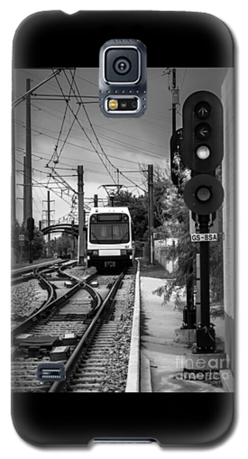 Electric Commuter Train Galaxy S5 Case featuring the photograph Electric Commuter Train in BW by Imagery by Charly