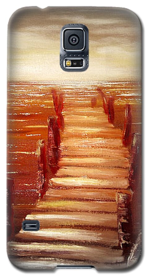 Sunset Galaxy S5 Case featuring the painting Escape #1 by Gina De Gorna