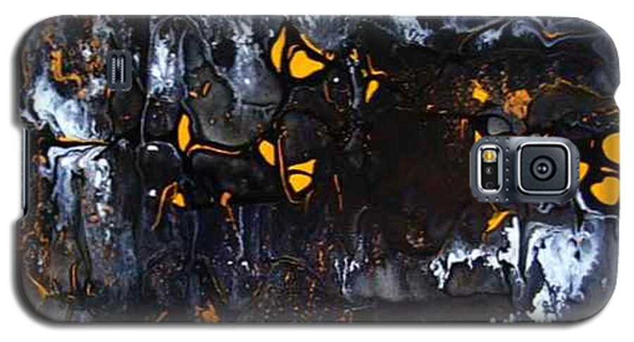 Abstract Galaxy S5 Case featuring the painting Happy Dance #1 by Pat Purdy