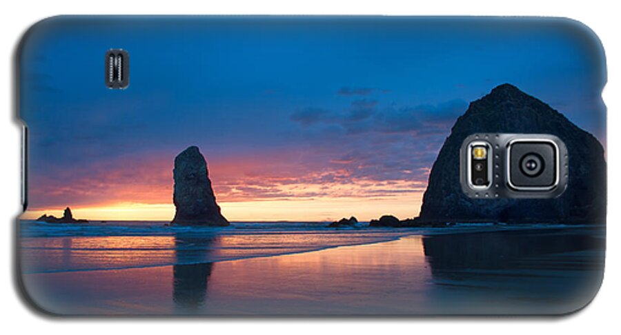 Haystack Rock Galaxy S5 Case featuring the photograph Haystack Rock #1 by Jerry Cahill