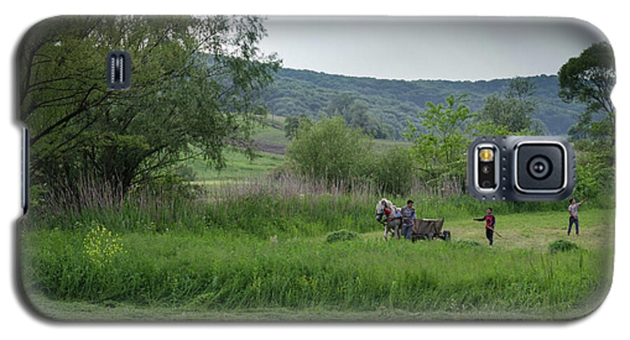 Malancrav Galaxy S5 Case featuring the photograph Horsedrawn Haycart, Transylvania 2 by Perry Rodriguez