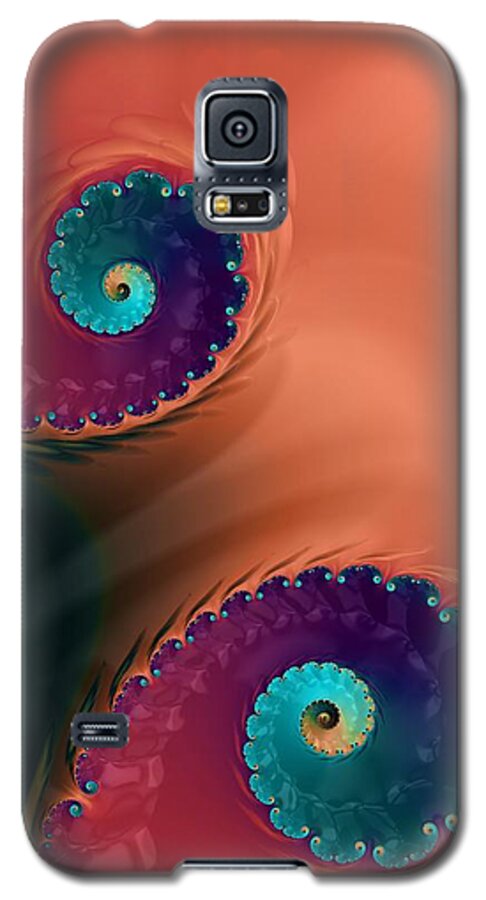 Fractal Art Galaxy S5 Case featuring the Life's Paths #1 by Bonnie Bruno