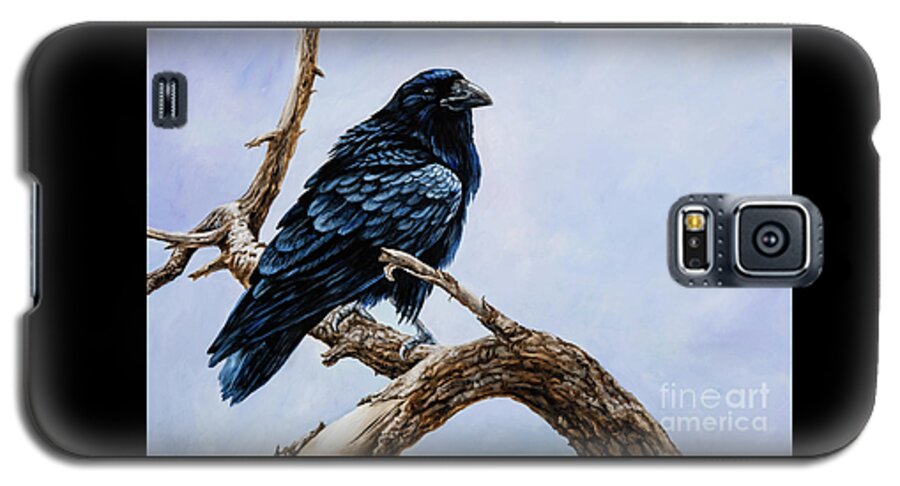 Raven Galaxy S5 Case featuring the painting Raven #2 by Igor Postash