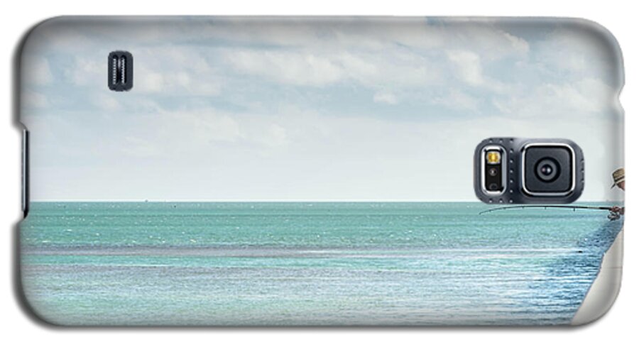 Seven Mile Bridge Galaxy S5 Case featuring the photograph Seven Mile Fishing #1 by Framing Places