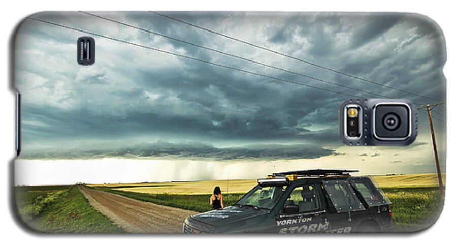 Clouds Galaxy S5 Case featuring the photograph Shelf Cloud near Vibank Sk. #1 by Ryan Crouse