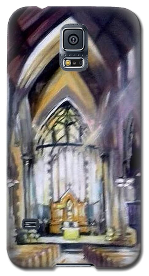 Inerior Galaxy S5 Case featuring the painting St Johns Cathedral Limerick Ireland #1 by Paul Weerasekera