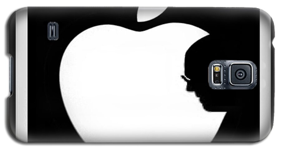 Black And White Galaxy S5 Case featuring the photograph Steve Jobs Apple #3 by Rob Hans
