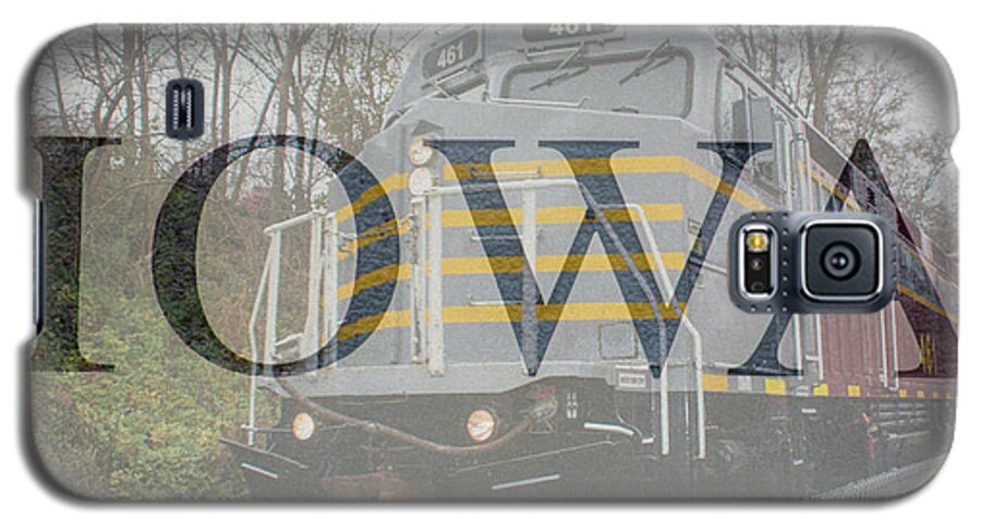 Iowa Galaxy S5 Case featuring the mixed media 10721 Hawkeye Express by Pamela Williams