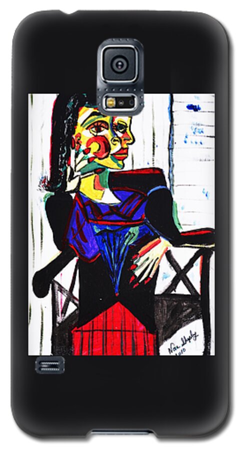 Picasso By Nora Galaxy S5 Case featuring the painting Picasso By Nora by Nora Shepley