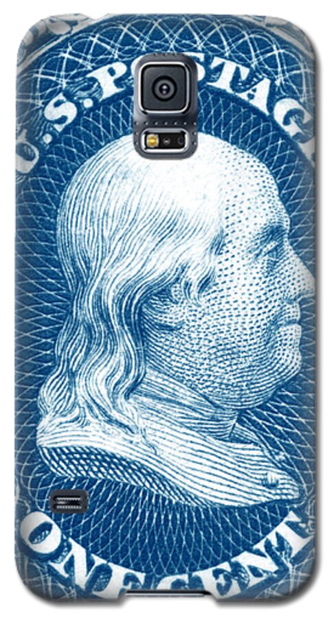 Benjamin Franklin Galaxy S5 Case featuring the painting 1861 Benjamin Franklin Stamp by Historic Image