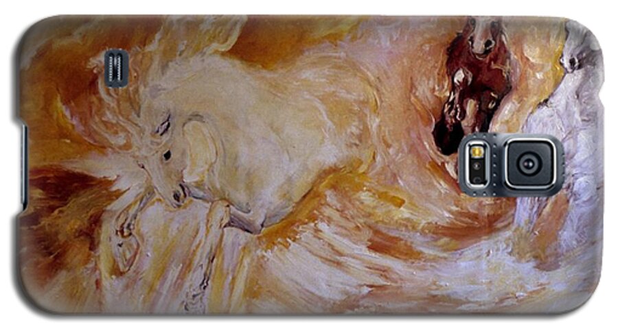 Animals Galaxy S5 Case featuring the painting BRINGERS OF THE DAWN Section of Mural #2 by Laara WilliamSen