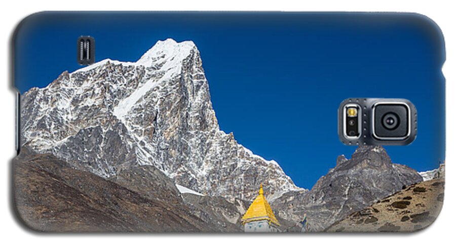 Buddhism Galaxy S5 Case featuring the photograph Dingboche stupa in Nepal #2 by Didier Marti
