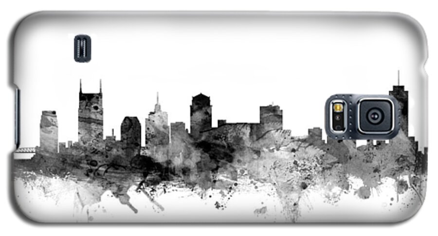 United States Galaxy S5 Case featuring the digital art Nashville Tennessee Skyline #2 by Michael Tompsett