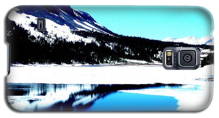 Landscape Galaxy S5 Case featuring the photograph Shiny snow magic on lake #3 by Kumiko Mayer