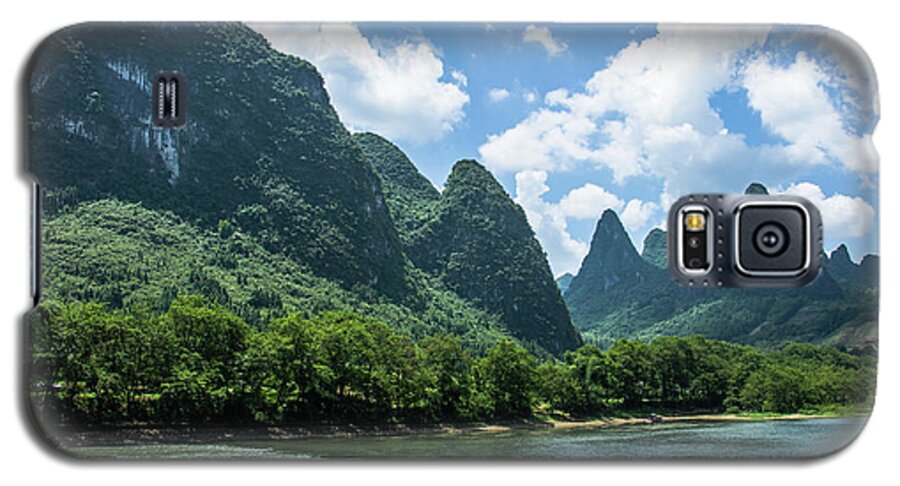 River Galaxy S5 Case featuring the photograph Lijiang River and karst mountains scenery #27 by Carl Ning