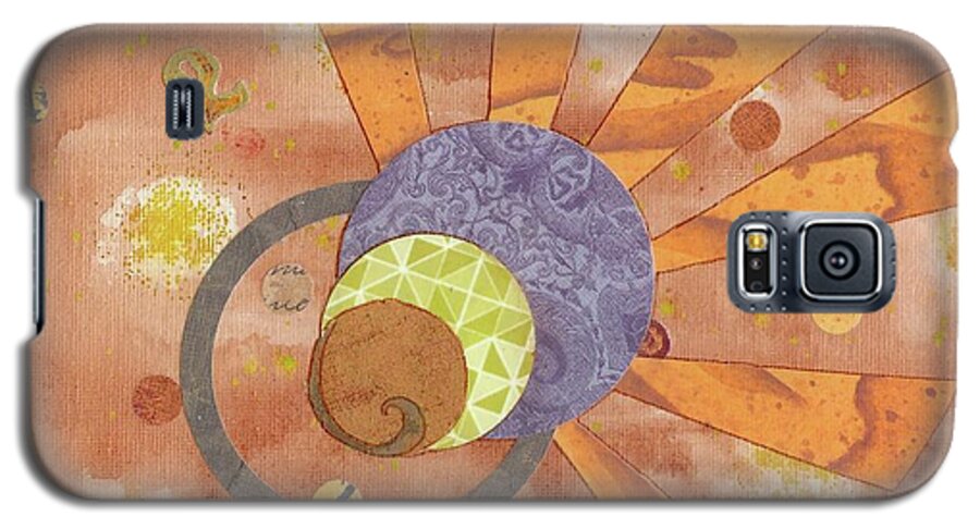 Orange Galaxy S5 Case featuring the mixed media 2Life by Desiree Paquette
