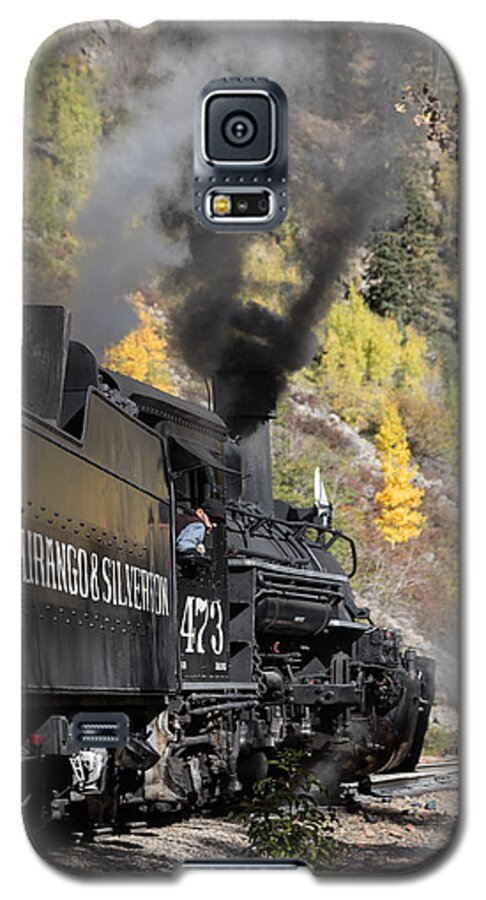 Carol M. Highsmith Galaxy S5 Case featuring the photograph A Durango and Silverton Narrow Gauge Scenic Railroad train chugs through the San Juan Mountains #3 by Carol M Highsmith