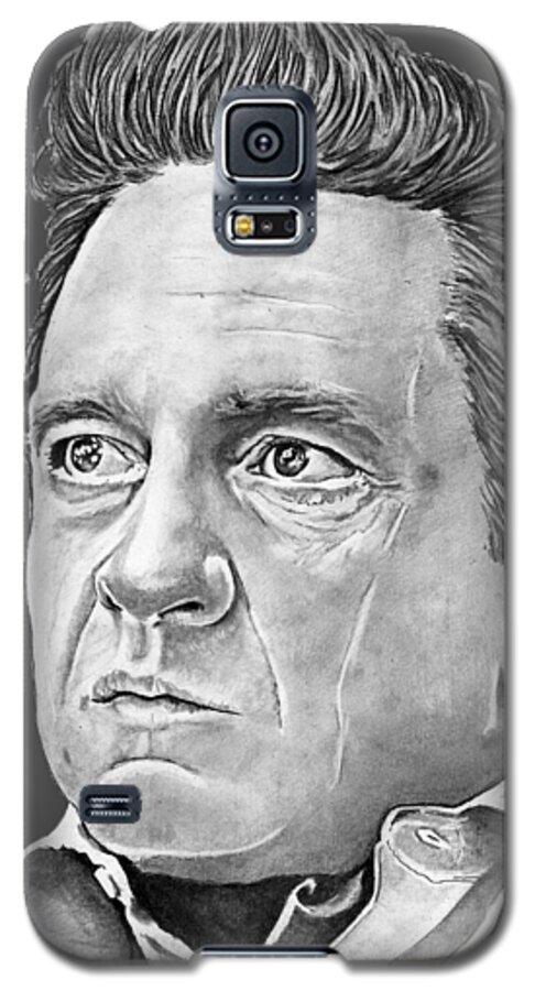 Johnny Galaxy S5 Case featuring the drawing Johnny Cash #3 by Bill Richards