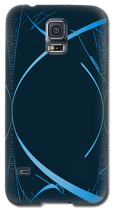 Abstract Galaxy S5 Case featuring the mixed media 35 In Blue by John Krakora