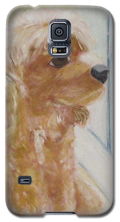 Dog Galaxy S5 Case featuring the painting Rusty AKA Digger Dog #4 by Patricia Cleasby