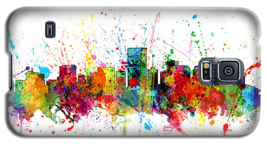 Richmond Galaxy S5 Case featuring the digital art Richmond Virginia Skyline #7 by Michael Tompsett