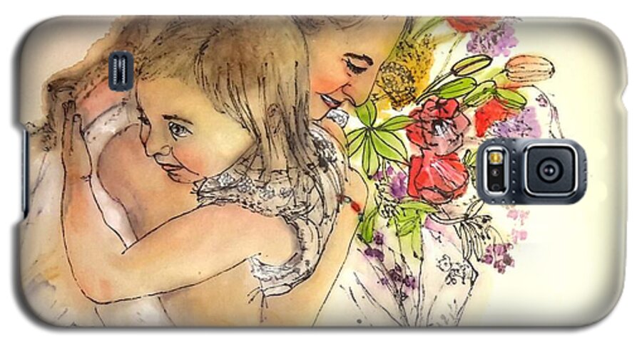 Wedding. Summer Galaxy S5 Case featuring the painting The Wedding Album #7 by Debbi Saccomanno Chan