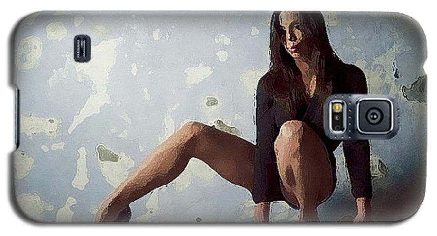 Nude Framed Prints Galaxy S5 Case featuring the painting Waiting For.. #7 by Shlomo Zangilevitch