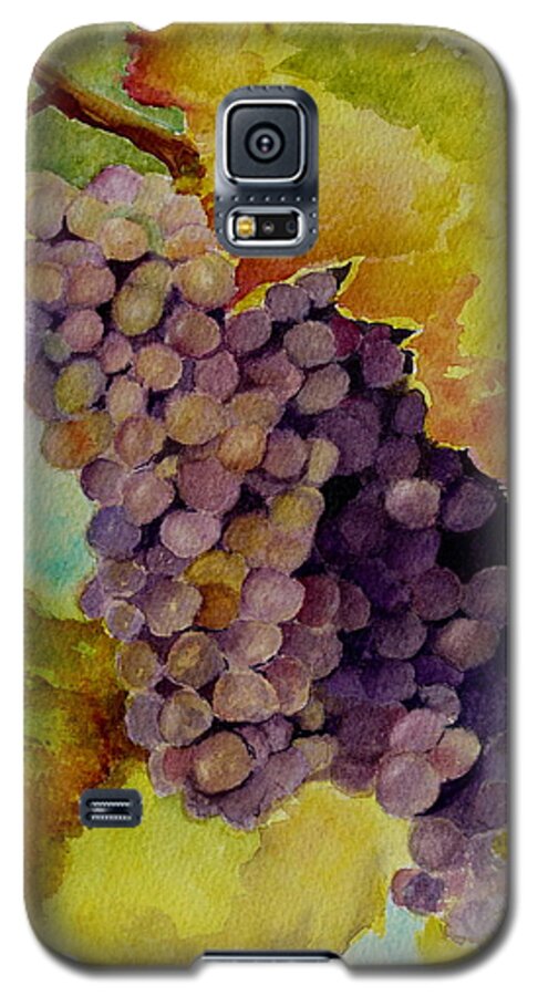 Grapes Galaxy S5 Case featuring the painting A Bunch of Grapes by Karen Fleschler