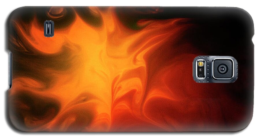 Ephemeral Art Galaxy S5 Case featuring the painting A Burning Passion by Rein Nomm