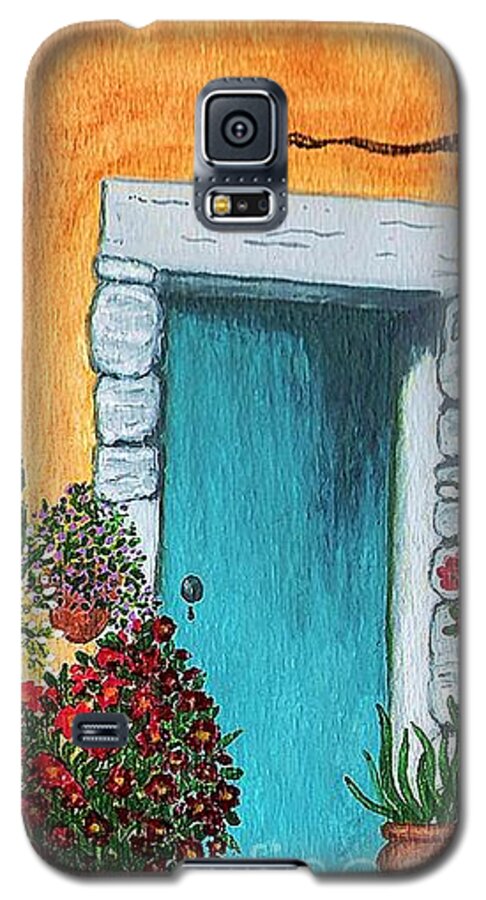 Watercolor Painting Galaxy S5 Case featuring the painting A Cottage in the Village by Patricia Griffin Brett