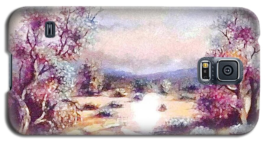 Wilderness Galaxy S5 Case featuring the drawing A Door of Hope by Hazel Holland