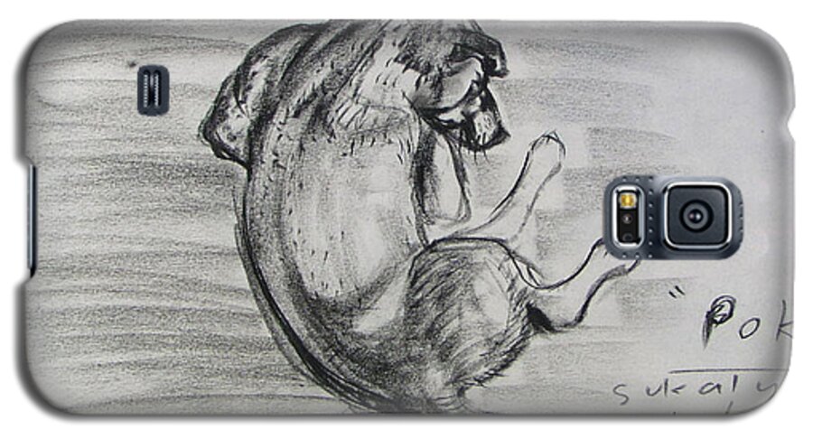 Dog Galaxy S5 Case featuring the drawing A Hippy Dog by Sukalya Chearanantana