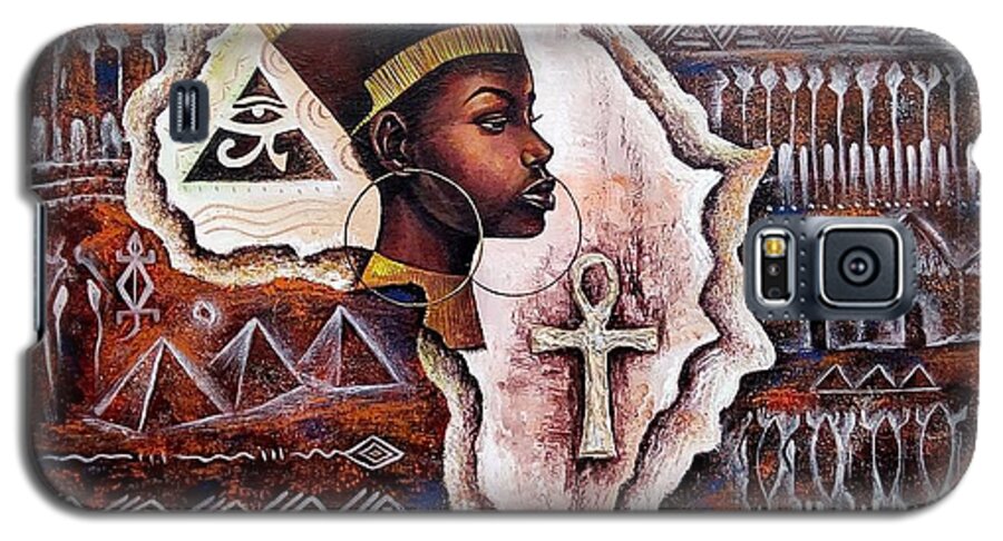 African Art For Sale Galaxy S5 Case featuring the painting A Mother to All by Daniel Akortia