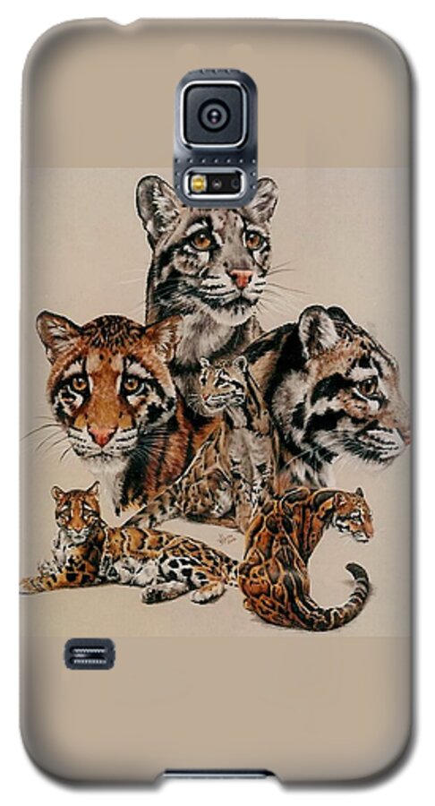 Clouded Leopard Galaxy S5 Case featuring the drawing Absence of Fear by Barbara Keith