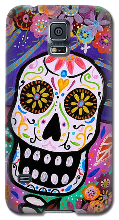 Catrina Galaxy S5 Case featuring the painting Abstract Catrina #1 by Pristine Cartera Turkus
