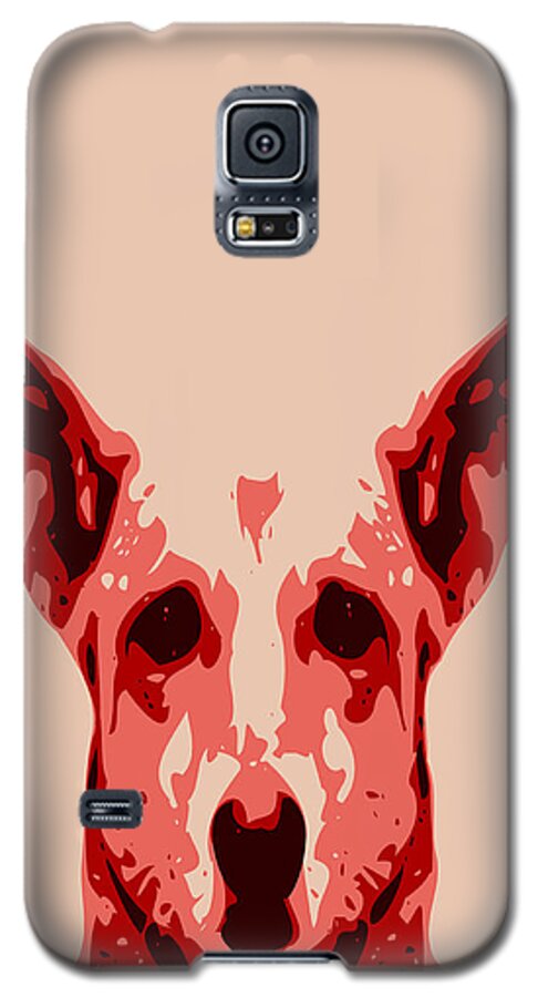Dog Galaxy S5 Case featuring the digital art Abstract Dog Contours by Keshava Shukla