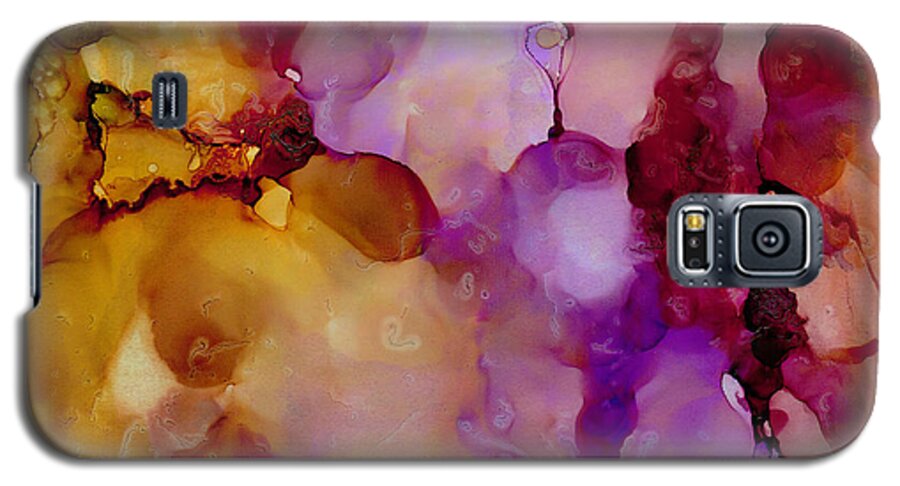 Floral Galaxy S5 Case featuring the painting Abstract Floral #22 by Laurie Williams