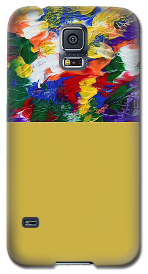 Martha Galaxy S5 Case featuring the painting Abstract Series A1015AP by Mas Art Studio