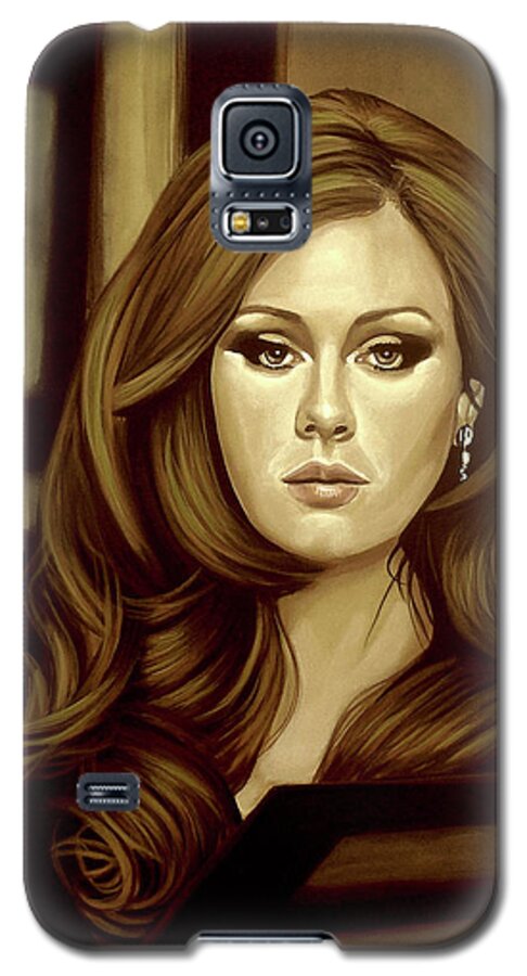 Adele Galaxy S5 Case featuring the painting Adele Gold by Paul Meijering