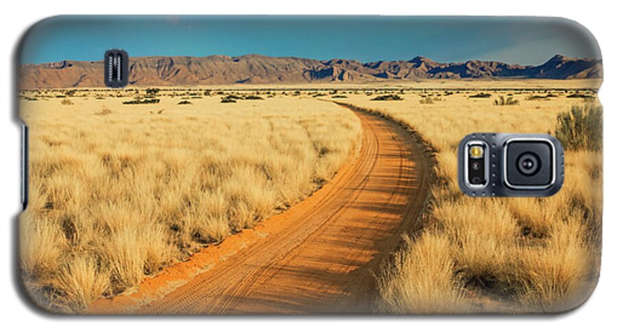 African Galaxy S5 Case featuring the photograph African sand road by Benny Marty