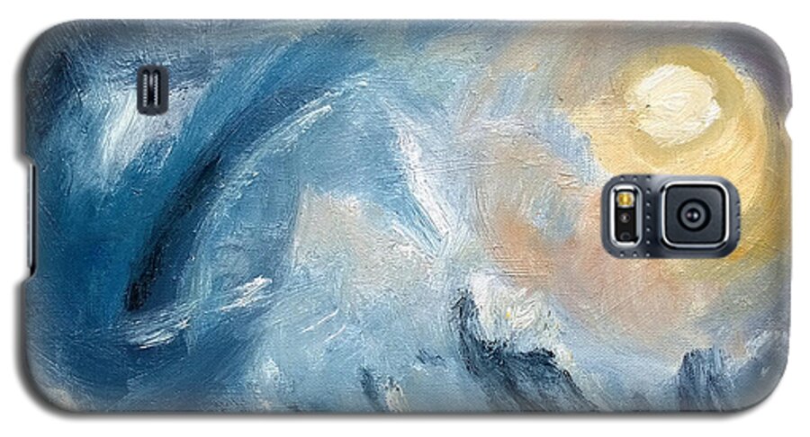 Oil On Canvas Galaxy S5 Case featuring the painting After every storm the sun will shine by Lidija Ivanek - SiLa