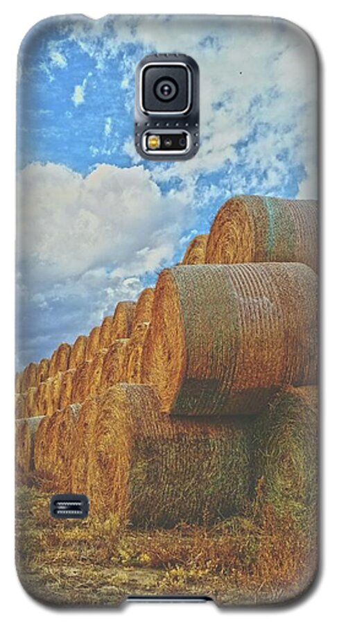 Hay Galaxy S5 Case featuring the photograph Afternoon Stack by Amanda Smith