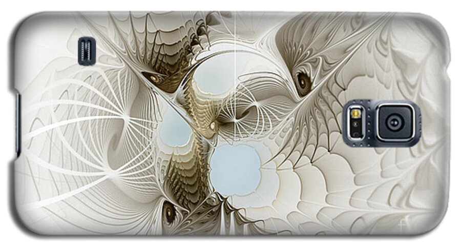 Geometric Galaxy S5 Case featuring the digital art Airy Space2 by Karin Kuhlmann