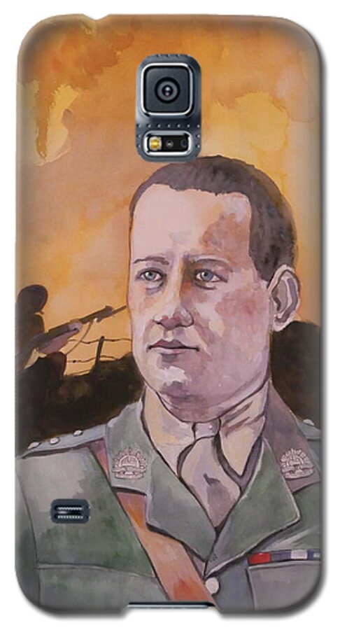 Wwi Galaxy S5 Case featuring the painting Albert Jaka VC by Ray Agius